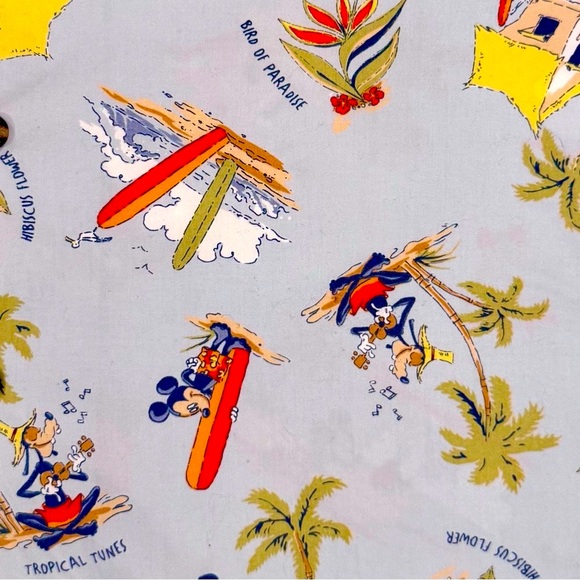 Disney Shopping Tropical Mickey Mouse Shirt Mens XL Goofy Minnie Donald Hawaiian - Picture 4 of 6